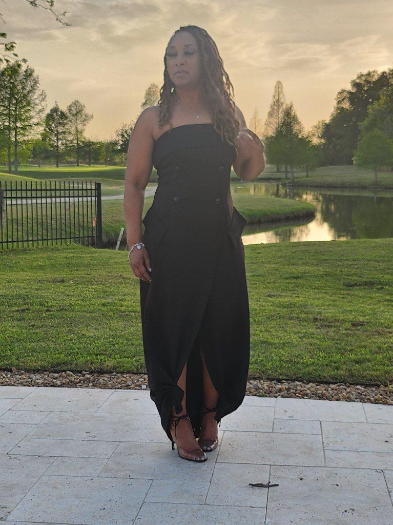 Tuxedo Halter Dress