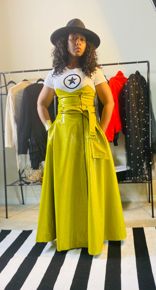 Croc Maxi Skirt